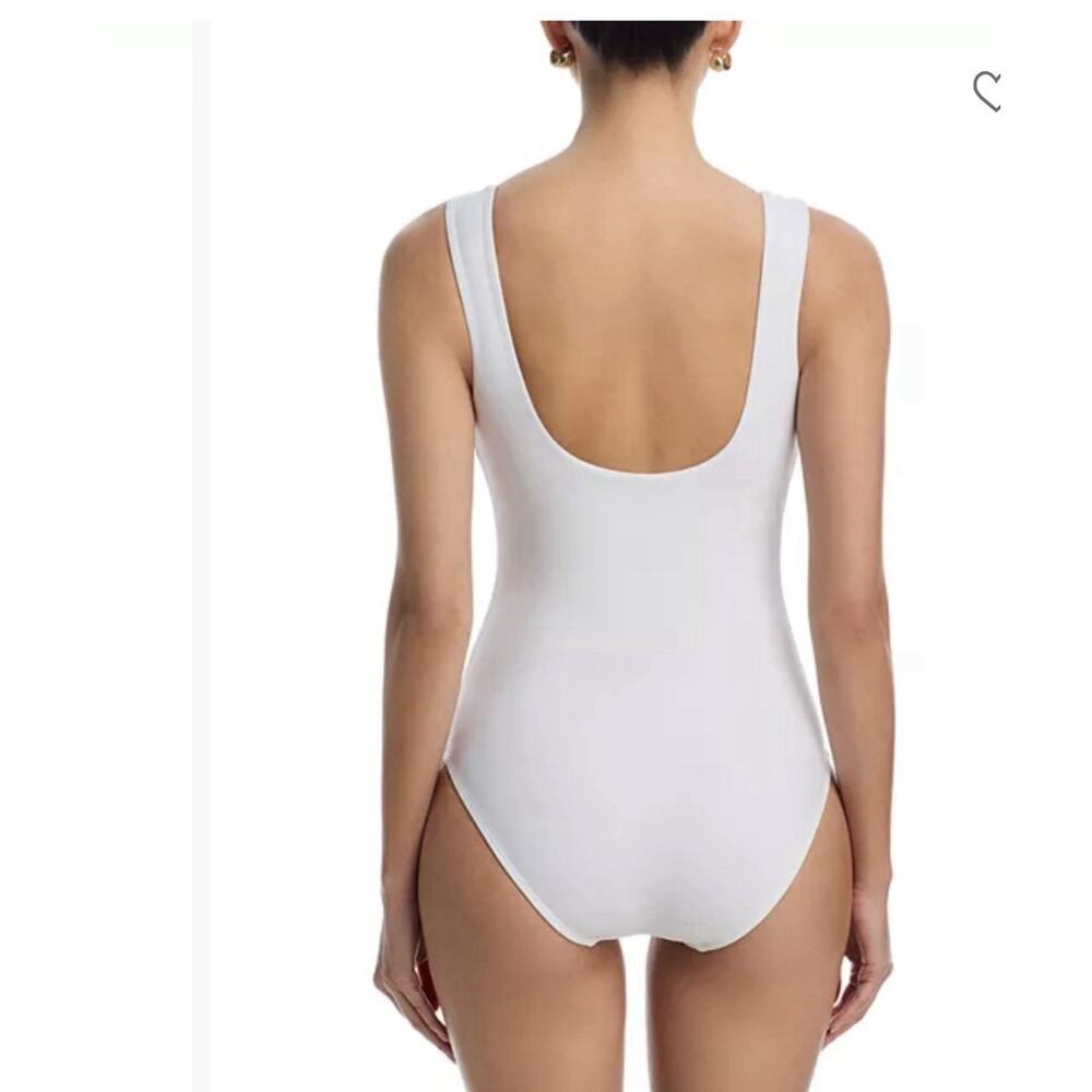 Stylest Dreamsculpt Swim One Piece XL Swimsuit Square Neck White Beach Pool - Picture 2 of 6